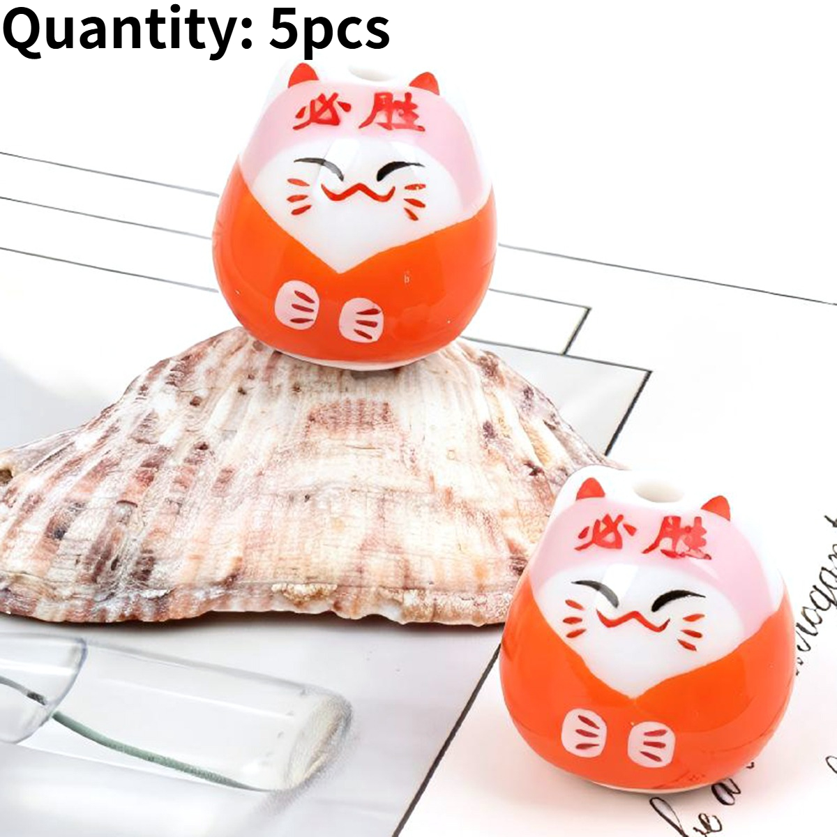 5pcs Set of Random Color Ceramic Beads for DIY Jewelry Making